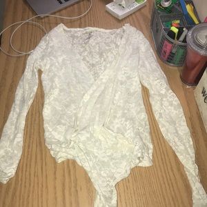 free people laced body suit.